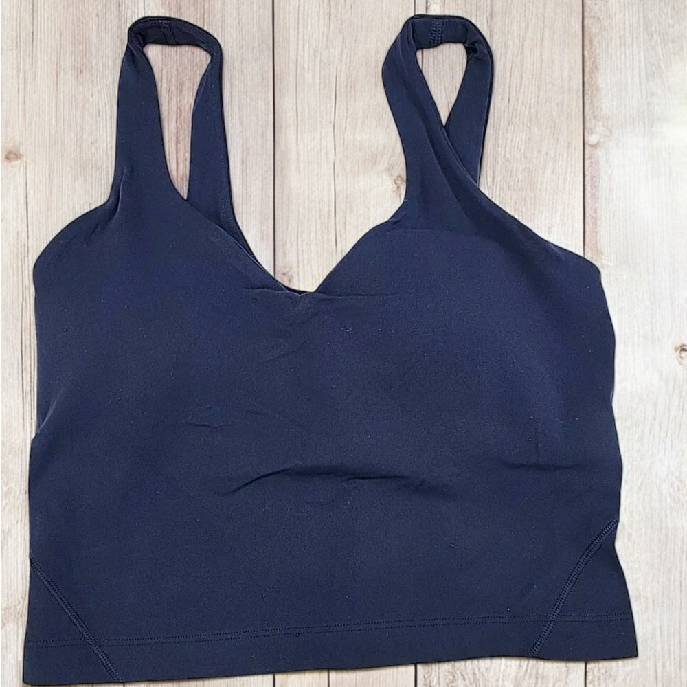 Lululemon Navy Blue Align Tank Top Size 6 EUC w/ Padding - Picture 2 of 6